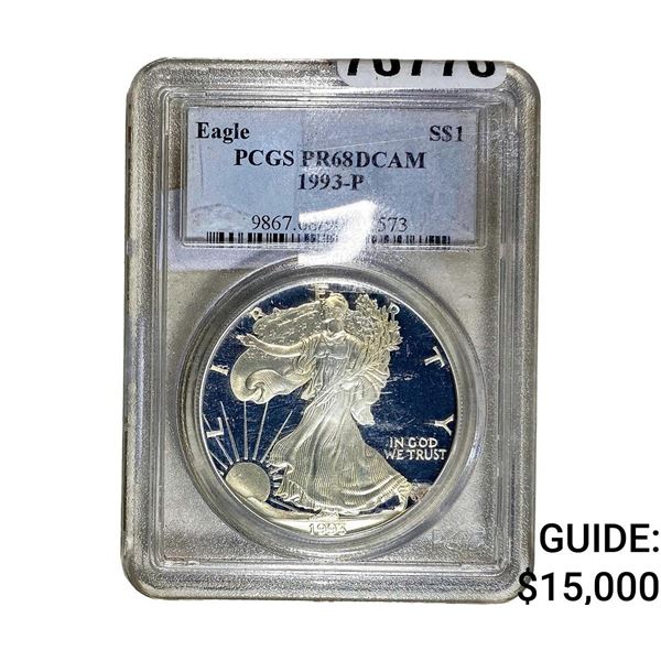 1993 Silver Eagle PCGS PR68 DMPL