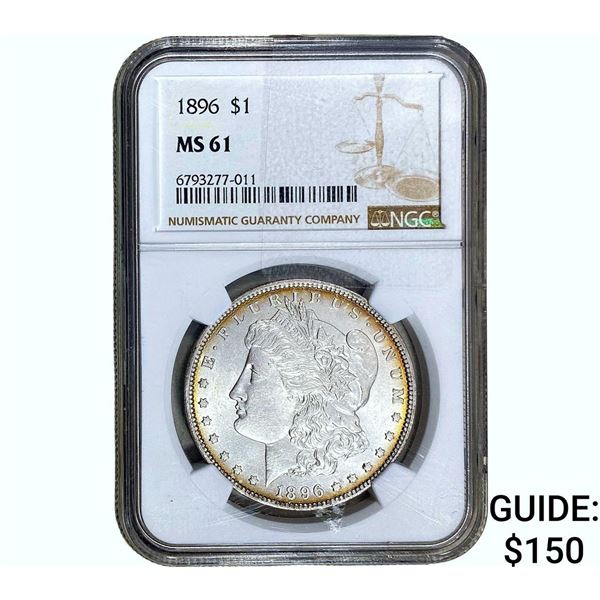 1896 Morgan Silver Dollar NGC MS61