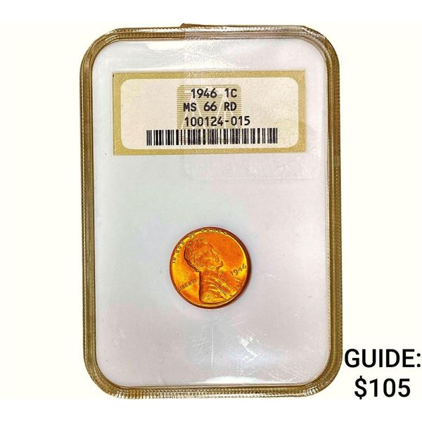 1946 Wheat Cent NGC MS66 RD