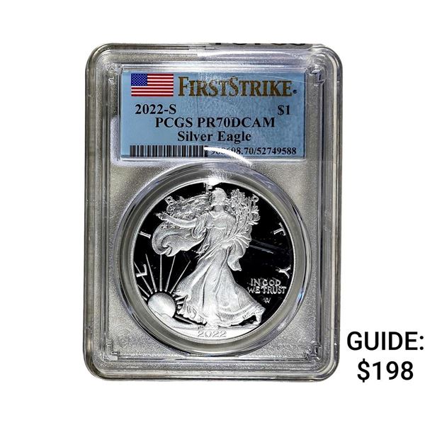 2022-S Silver Eagle PCGS PR70 DCAM