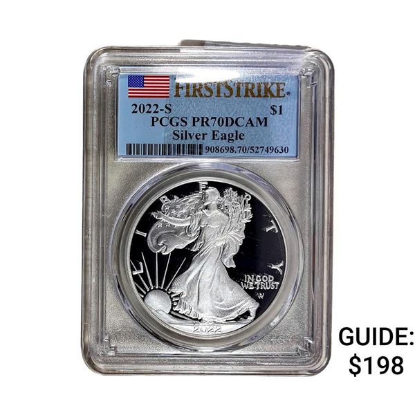 2022-S Silver Eagle PCGS PR70 DCAM