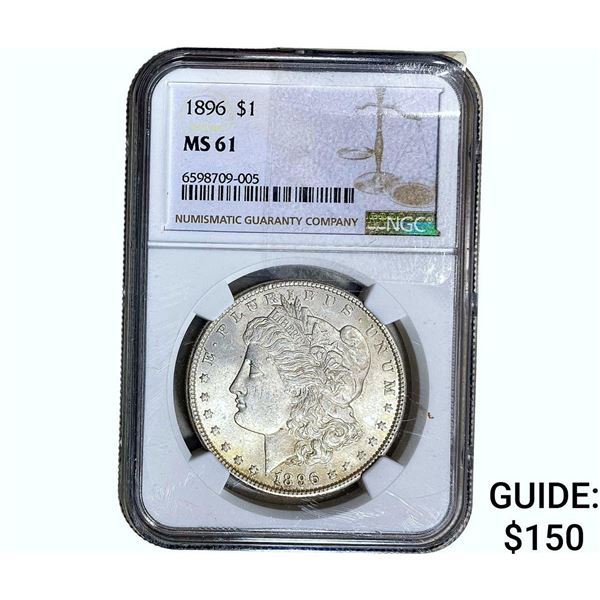 1896 Morgan Silver Dollar NGC MS61