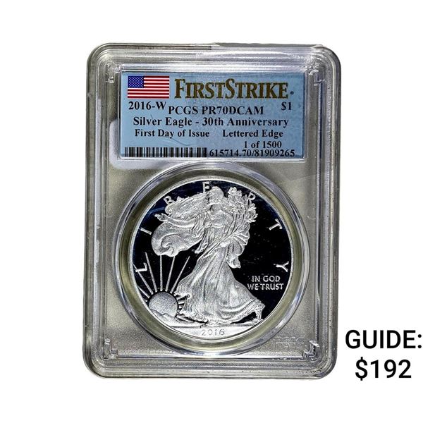 2016-W Silver Eagle PCGS PR70 DCAM