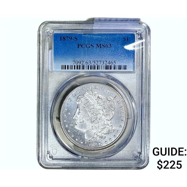 1879-S Morgan Silver Dollar PCGS MS63