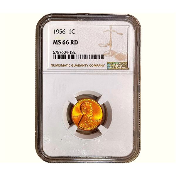 1956 Wheat Cent NGC MS66 RD