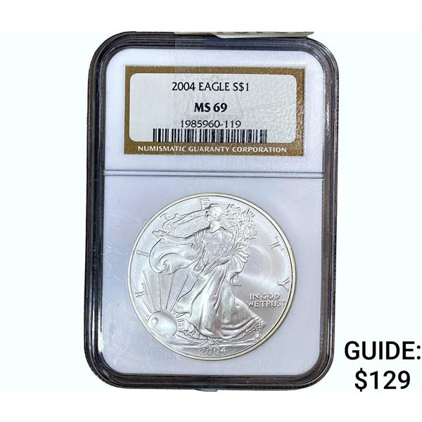 2004 Silver Eagle NGC MS69