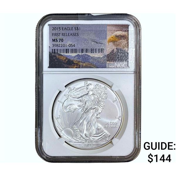2015 Silver Eagle NGC MS70