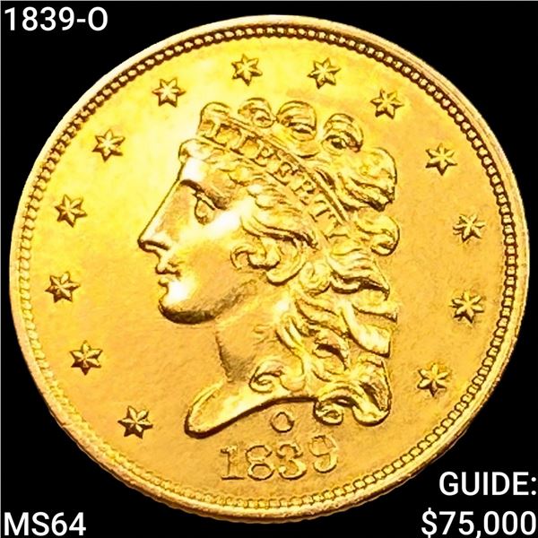 1839-O $2.50 Gold Quarter Eagle CHOICE BU