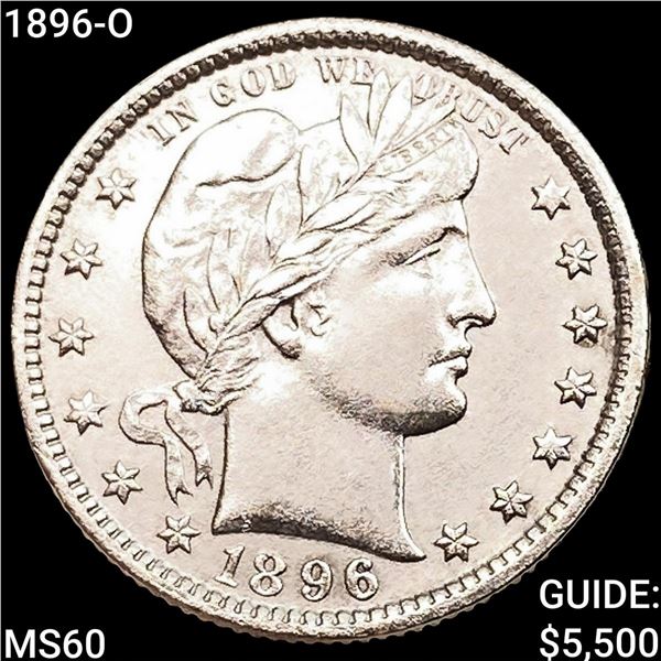 1896-O Barber Quarter UNCIRCULATED