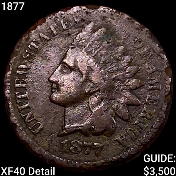 1877 Indian Head Cent NEARLY UNCIRCULATED