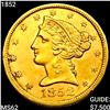 Image 1 : 1852 $5 Gold Half Eagle UNCIRCULATED