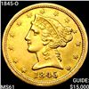 Image 1 : 1845-O $5 Gold Half Eagle UNCIRCULATED