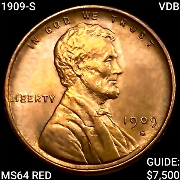1909-S VDB Wheat Cent CHOICE BU RD