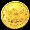 Image 2 : 1861 T2 $2.50 Gold Quarter Eagle CHOICE BU