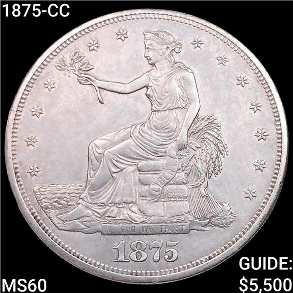 1875-CC Silver Trade Dollar UNCIRCULATED