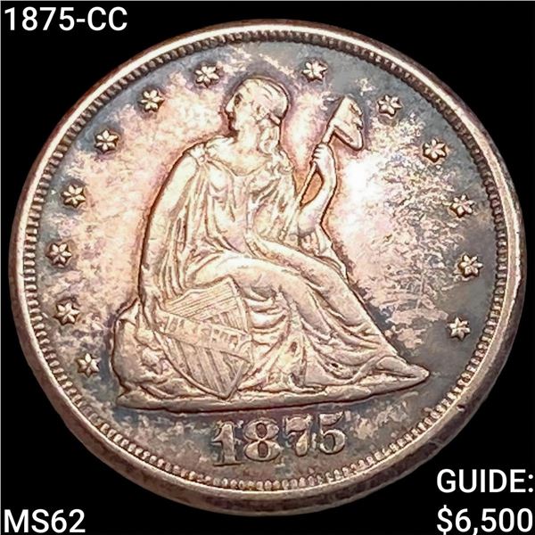 1875-CC Twenty Cent Piece UNCIRCULATED