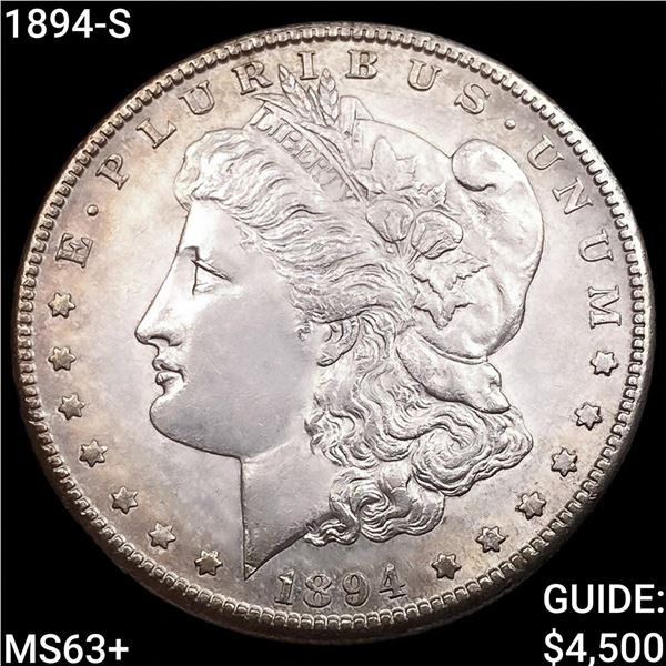 1894-S Morgan Silver Dollar CHOICE BU+