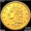 Image 1 : 1839 $2.50 Gold Quarter Eagle CHOICE BU