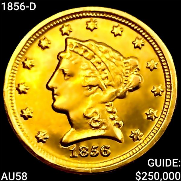 1856-D $2.50 Gold Quarter Eagle CHOICE AU