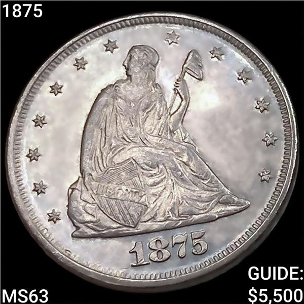 1875 Twenty Cent Piece CHOICE BU