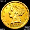 Image 1 : 1851-D $5 Gold Half Eagle UNCIRCULATED
