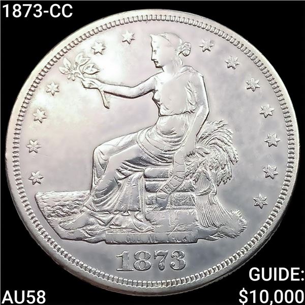 1873-CC Silver Trade Dollar CHOICE AU