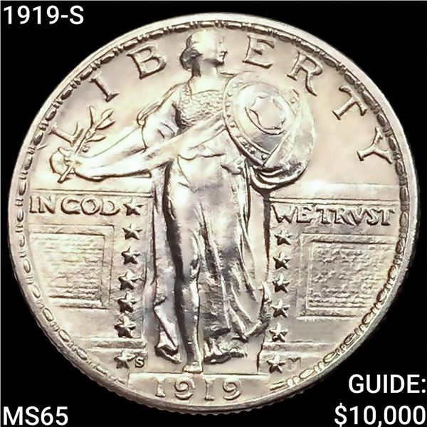 1919-S Standing Liberty Quarter GEM BU