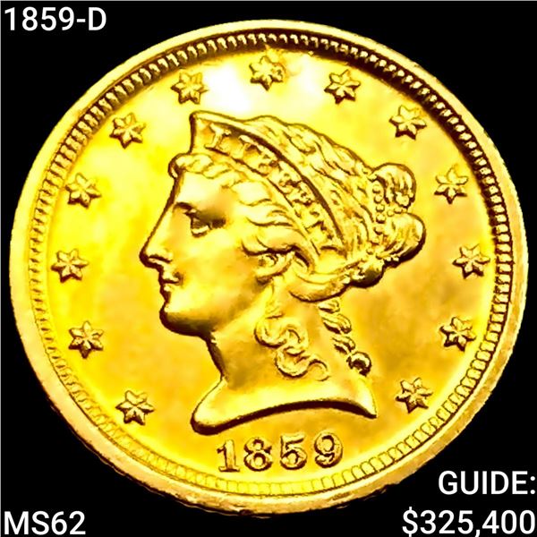 1859-D $2.50 Gold Quarter Eagle UNCIRCULATED
