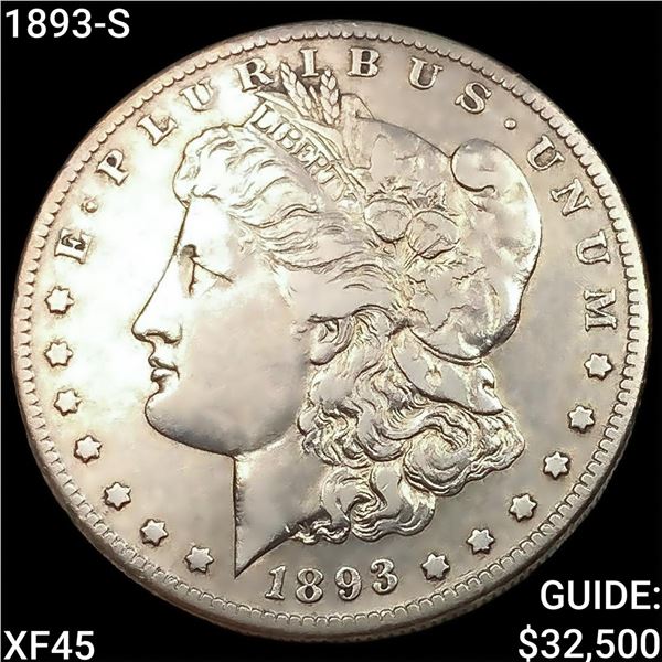 1893-S Morgan Silver Dollar NEARLY UNCIRCULATED