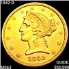 Image 1 : 1842-D $5 Gold Half Eagle CHOICE BU