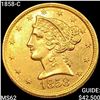 Image 1 : 1858-C $5 Gold Half Eagle UNCIRCULATED