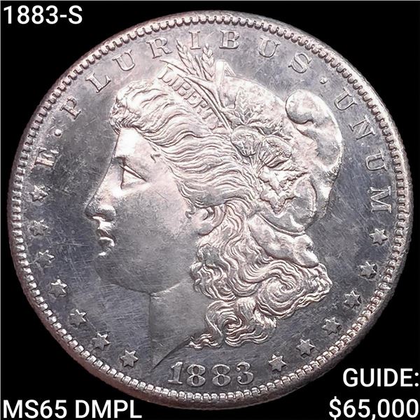 1883-S Morgan Silver Dollar GEM BU DMPL