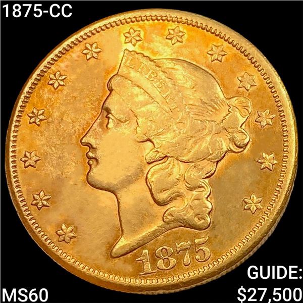 1875-CC $20 Gold Double Eagle UNCIRCULATED