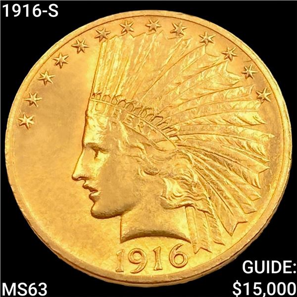 1916-S $10 Gold Eagle CHOICE BU