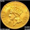 Image 1 : 1878 $3 Gold Piece CHOICE AU