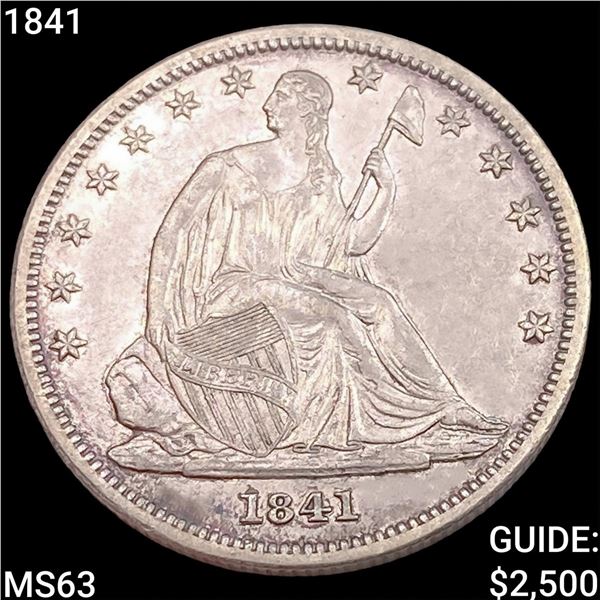 1841 Seated Liberty Half Dollar CHOICE BU