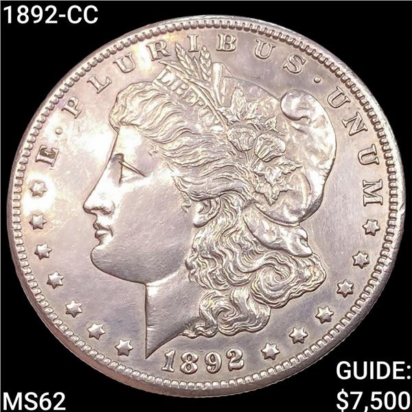 1892-CC Morgan Silver Dollar UNCIRCULATED