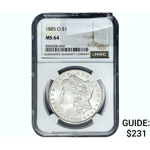 1885-O Morgan Silver Dollar NGC MS64