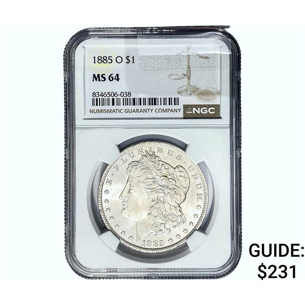 1885-O Morgan Silver Dollar NGC MS64