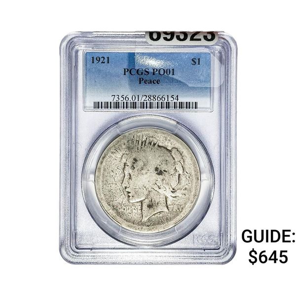 1921 Silver Peace Dollar PCGS PO01