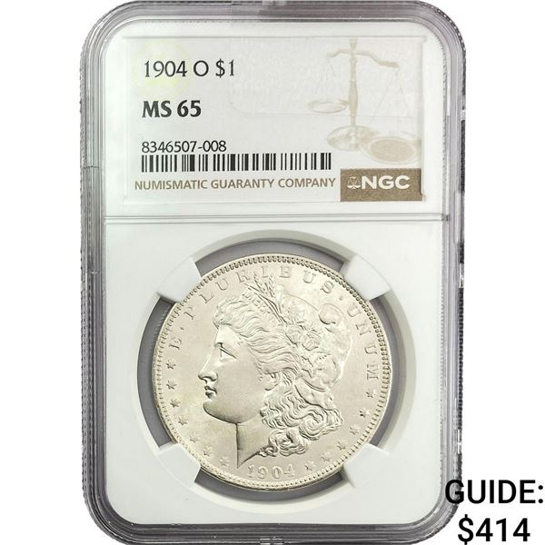 1904-O Morgan Silver Dollar NGC MS65