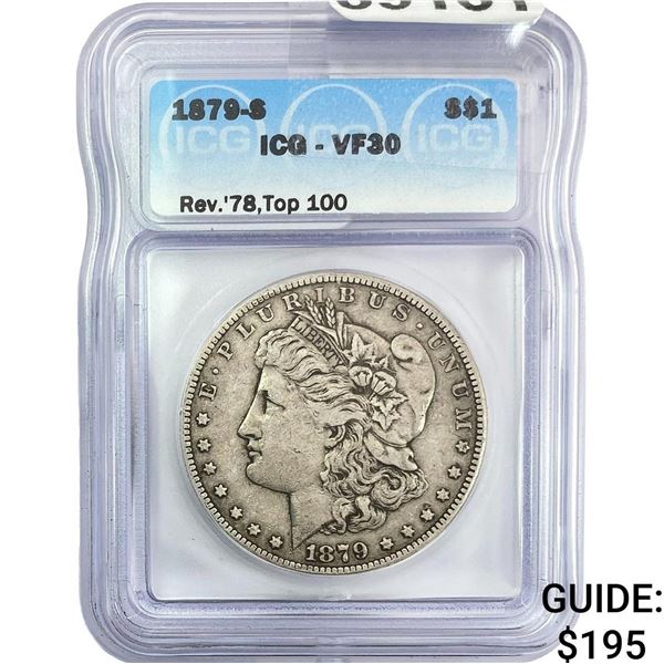 1879-S Rev. 1878 Morgan Silver Dollar ICG VF30