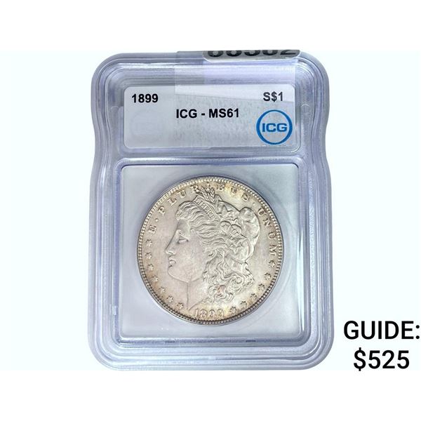 1899 Morgan Silver Dollar ICG MS61