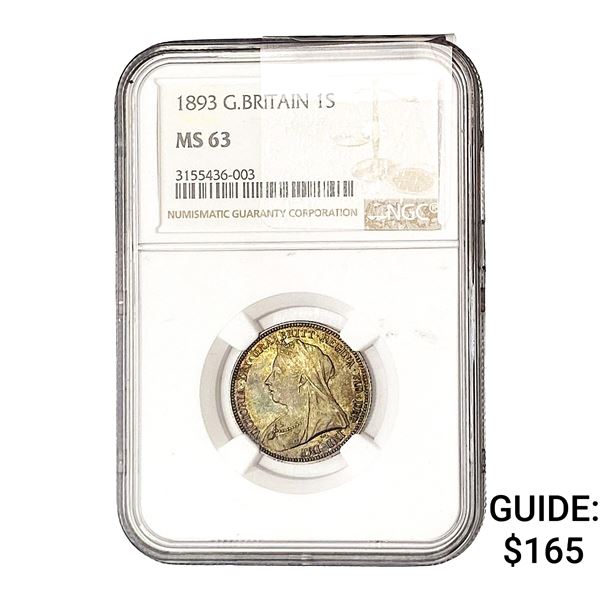 1893 G. BRITAIN 1S NGC MS63