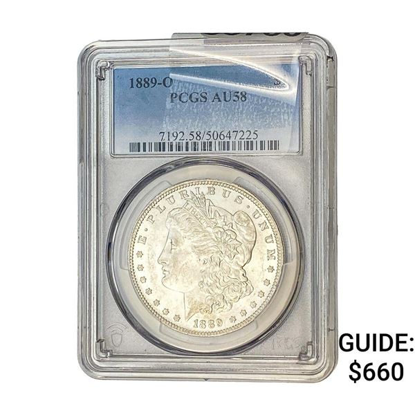 1889-O Morgan Silver Dollar PCGS AU58