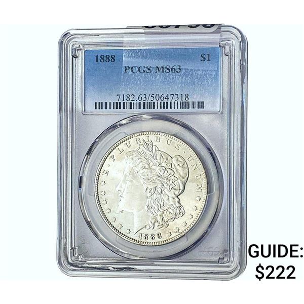 1888 Morgan Silver Dollar PCGS MS63