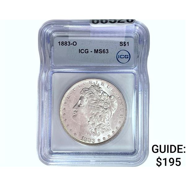 1883-O Morgan Silver Dollar ICG MS63