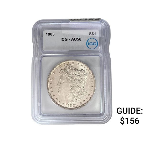1903 Morgan Silver Dollar ICG AU58