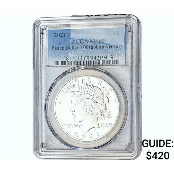 2021 Silver Peace Dollar PCGS MS69