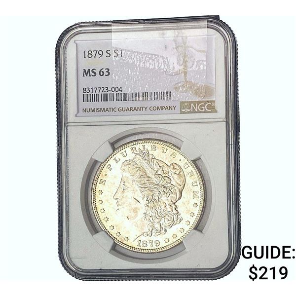 1879-S Morgan Silver Dollar NGC MS63
